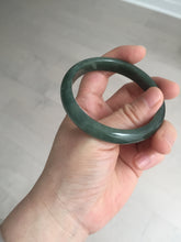 Load image into Gallery viewer, 54.9mm certified natural Type A oily dark green/black jadeite jade bangle AR120-0414
