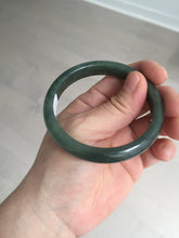 Load image into Gallery viewer, 54.9mm certified natural Type A oily dark green/black jadeite jade bangle AR120-0414
