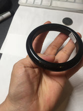 Load image into Gallery viewer, 62mm 100% Natural dark green/black meteorite Stellar Night sky nephrite bangle HT120-1016
