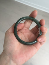 Load image into Gallery viewer, 54.9mm certified natural Type A oily dark green/black jadeite jade bangle AR120-0414
