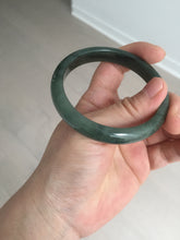 Load image into Gallery viewer, 54.9mm certified natural Type A oily dark green/black jadeite jade bangle AR120-0414
