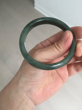 Load image into Gallery viewer, 54.9mm certified natural Type A oily dark green/black jadeite jade bangle AR120-0414
