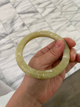 Load image into Gallery viewer, 62.8mm 100% Natural yellow/ white Xiu Jade (岫玉 Serpentine) bangle SY32
