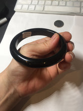 Load image into Gallery viewer, 62mm 100% Natural dark green/black meteorite Stellar Night sky nephrite bangle HT120-1016
