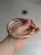 Load image into Gallery viewer, 61mm 100% natural red/pink/ round cut red jasper stone bangle CB73
