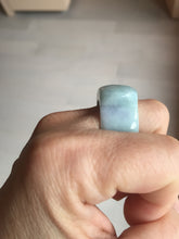 Load image into Gallery viewer, Size 10 1/4 100% natural type A light green saddle jadeite jade thumb ring BQ77
