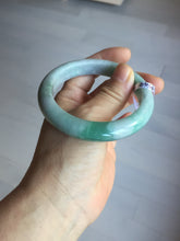 Load image into Gallery viewer, 56.9mm certified 100% natural Type A green white gray jadeite jade bangle BP174-9549
