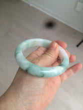 Load image into Gallery viewer, 56.7mm certified 100% natural type A sunny green/white jadeite jade bangle BK71-5217
