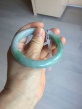 Load image into Gallery viewer, 56.9mm certified 100% natural Type A green white gray jadeite jade bangle BP174-9549
