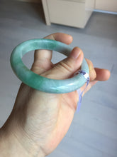 Load image into Gallery viewer, 56.9mm certified 100% natural Type A green white gray jadeite jade bangle BP174-9549
