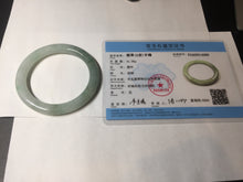 Load image into Gallery viewer, 56.3mm certified natural 100% natural Type A light green round cut jadeite jade bangle BP7-4989
