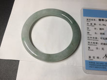 Load image into Gallery viewer, 56.3mm certified natural 100% natural Type A light green round cut jadeite jade bangle BP7-4989
