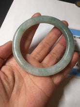 Load image into Gallery viewer, 56.3mm certified natural 100% natural Type A light green round cut jadeite jade bangle BP7-4989
