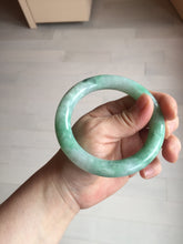 Load image into Gallery viewer, 58.4 certified 100% natural type A light sunny green chubby round cut jadeite jade bangle BL70-5410
