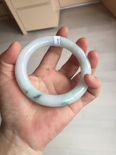 Load image into Gallery viewer, 卖了 60mm certified Type A 100% Natural light sunny green white purple chubby round cut Jadeite Jade bangle BQ70-8570
