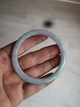 Load image into Gallery viewer, 54.3mm certified 100% natural green/purple slim round cut jadeite jade bangle AY51-2530
