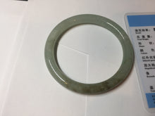 Load image into Gallery viewer, 58.6mm Certified Type A 100% Natural light green/brown round cut Jadeite Jade bangle AR108-4511
