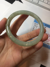 Load image into Gallery viewer, 58.6mm Certified Type A 100% Natural light green/brown round cut Jadeite Jade bangle AR108-4511
