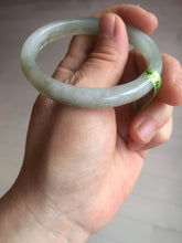 Load image into Gallery viewer, 50.5mm Certified Type A 100% Natural icy green brown oval Jadeite Jade bangle E55-3561
