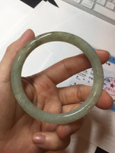 Load image into Gallery viewer, 58.6mm Certified Type A 100% Natural light green/brown round cut Jadeite Jade bangle AR108-4511
