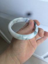 Load image into Gallery viewer, 59.5mm Certified 100% natural type A green white/light purple jadeite jade bangle AT86-9566
