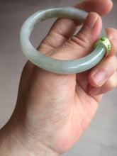 Load image into Gallery viewer, 50.5mm Certified Type A 100% Natural icy green brown oval Jadeite Jade bangle E55-3561

