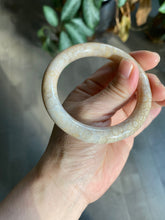 Load image into Gallery viewer, 54.7mm 100% natural beige yellow pink round cut Coral Jade (珊瑚玉) bangle SY36
