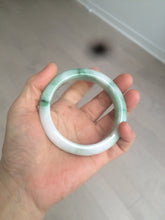 Load image into Gallery viewer, 58.7mm 100% natural certified sunny green/white(白底青) jadeite jade bangle BK82-5231
