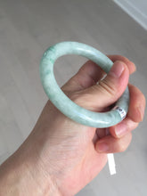 Load image into Gallery viewer, 53.3mm certified natural 100% natural Type A light green round cut jadeite jade bangle BP19-5001
