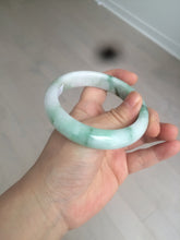 Load image into Gallery viewer, 58.7mm 100% natural certified sunny green/white(白底青) jadeite jade bangle BK82-5231
