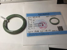 Load image into Gallery viewer, 55.5mm Certified Type A 100% Natural  dark green/gray Jadeite Jade bangle D156-5371
