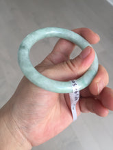 Load image into Gallery viewer, 53.3mm certified natural 100% natural Type A light green round cut jadeite jade bangle BP19-5001
