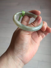 Load image into Gallery viewer, 50.5mm Certified Type A 100% Natural icy green brown oval Jadeite Jade bangle E55-3561
