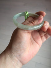 Load image into Gallery viewer, 50.5mm Certified Type A 100% Natural icy green brown oval Jadeite Jade bangle E55-3561

