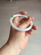 Load image into Gallery viewer, 55.7mm certified 100% natural green/white/purple round cut jadeite jade bangle E52-5262
