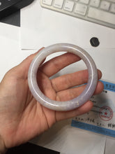 Load image into Gallery viewer, 55.5mm Certified Type A 100% Natural light purple white round cut Jadeite bangle PA110-6566
