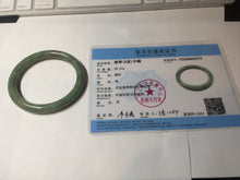 Load image into Gallery viewer, 50.5mm certificated Type A 100% Natural dark green/gray round cut oval Jadeite Jade bangle D157-5372
