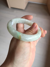 Load image into Gallery viewer, 54.7mm Certified 100% natural Type A fresh sunny green white jadeite jade bangle BN3-6337
