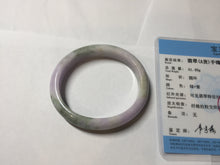 Load image into Gallery viewer, 52mm certified natural 100% natural Type A dark green sunny green brown purple oval jadeite jade bangle PB235-1093
