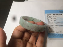 Load image into Gallery viewer, 50.5mm Certified type A 100% Natural sunny green/purple square Jadeite Jade bangle AZ58-7270
