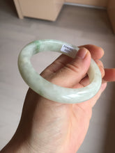 Load image into Gallery viewer, 54.7mm Certified 100% natural Type A fresh sunny green white jadeite jade bangle BN3-6337
