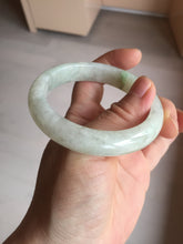 Load image into Gallery viewer, 54.7mm Certified 100% natural Type A fresh sunny green white jadeite jade bangle BN3-6337
