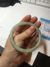 Load image into Gallery viewer, 58.6mm Certified Type A 100% Natural light green/brown round cut Jadeite Jade bangle AR109-4512
