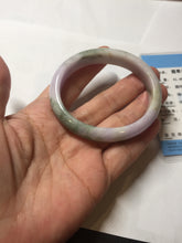 Load image into Gallery viewer, 52mm certified natural 100% natural Type A dark green sunny green brown purple oval jadeite jade bangle PB235-1093
