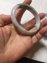 Load image into Gallery viewer, 52mm certified natural 100% natural Type A dark green sunny green brown purple oval jadeite jade bangle PB235-1093
