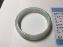 Load image into Gallery viewer, 57mm certified 100% natural sunny green/purple/yellow/white(FU LU SHOU) jadeite jade bangle AS85-7082
