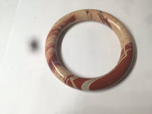 Load image into Gallery viewer, 61mm 100% natural red/pink/ round cut red jasper stone bangle CB73
