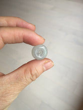 Load image into Gallery viewer, 15.7mm Type A 100% Natural green/gray Jadeite Jade Safety Guardian Button donuts Pendant PC112
