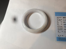 Load image into Gallery viewer, 57.5mm certified 100% natural type A white jadeite jade bangle BF41-1467
