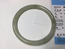 Load image into Gallery viewer, 58.5mm Certified Type A 100% Natural light green/brown round cut Jadeite Jade bangle AR111-4513
